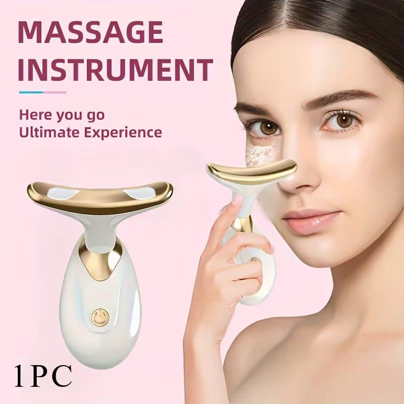 Cell Opereted Neck Face Firming Tool Vibration Massager - Face &amp; Neck, Neck Face Massager, Face Sculpting Tool, Electric Facial Neck Eye Massage Kit