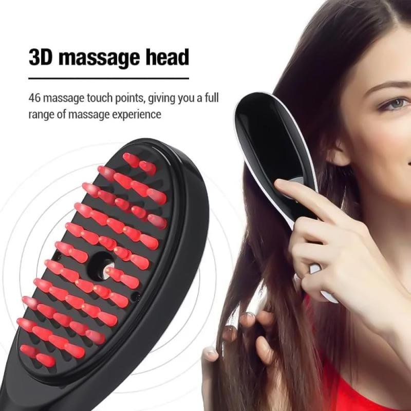 Steam Hair Comb 3D Massager for Head Ultrasonic Vibration Atomization Electric Massage Steam Hair Brush