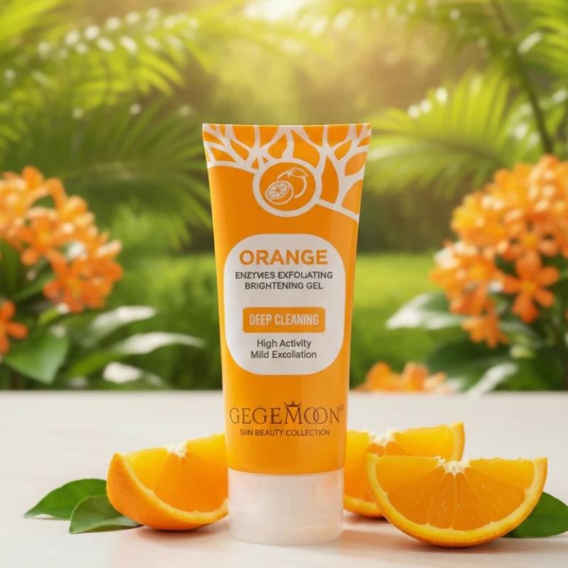 Orange Exfoliating Gel Removal Deeply Cleansing Long Lasting Moisture Cleanses Pores