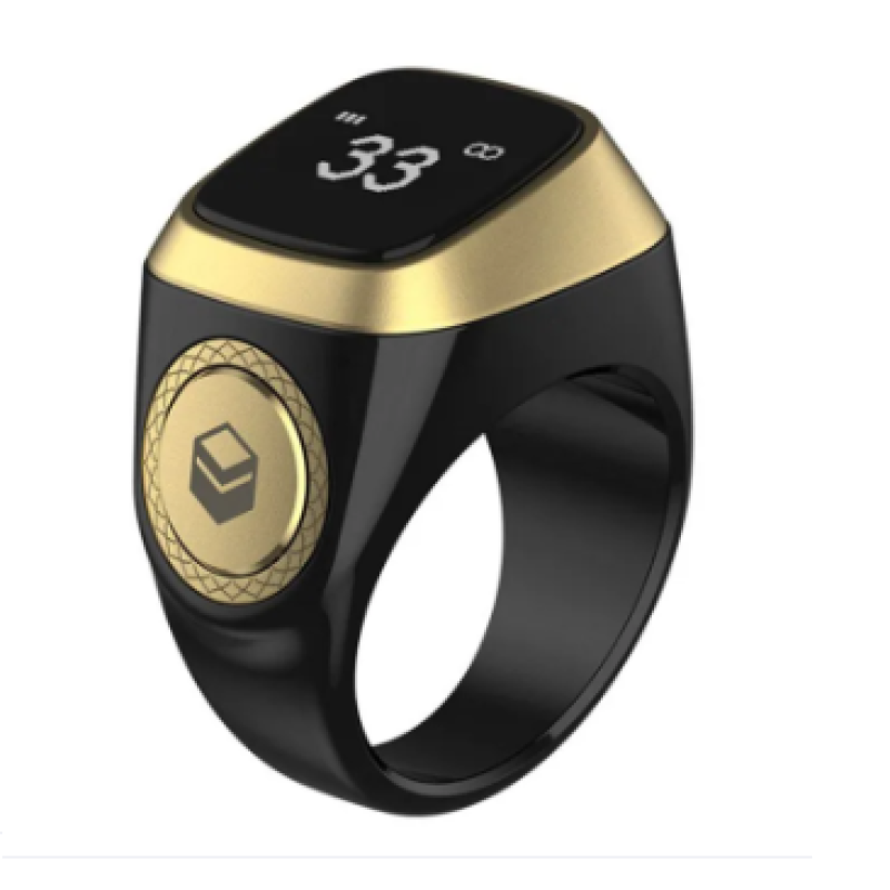 I Qibla Smart Tasbih Ring A New Digital Tasbeeh Ring Smart Ring Lite with Tally Counter Prayer Time Vibration Reminder and Waterproof Design for Muslim Zikr