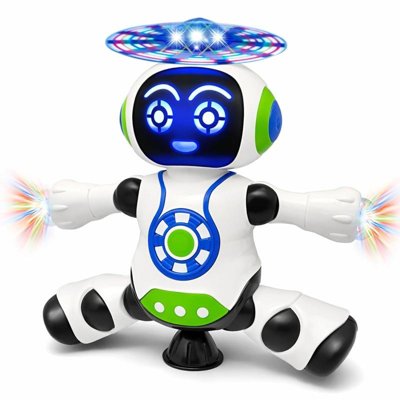 Dancing Robot Toy for Kids with Flashing Lights and Musical Sounds - Real Moving Action