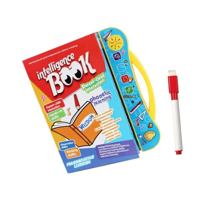 Kids Intelligence English Letters and Words Learning Sound Book - Fun Educational Toys, Activities with Numbers, Shapes, Animals Phonetic Learning for Toddlers (E-Book, Multi)
