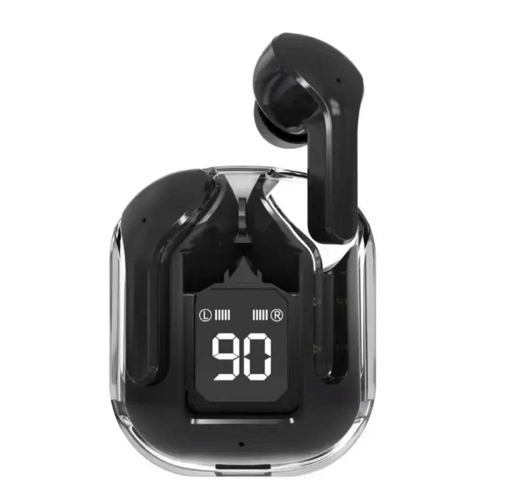 Air31 earbuds With SILICON POUCH wireless crystal Transparent and Bluetooth Air 31Type C